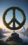 Signe de paix dans le ciel