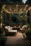 Pergola with string lights