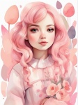 Pink Girl Art