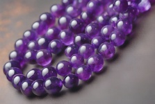 Purple Amethyst Beads Close-Up