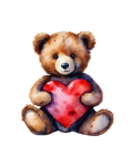 Teddy Bear Heart Heart Valentine&39;