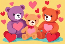 Valentine&039;s Day Cartoon Bears