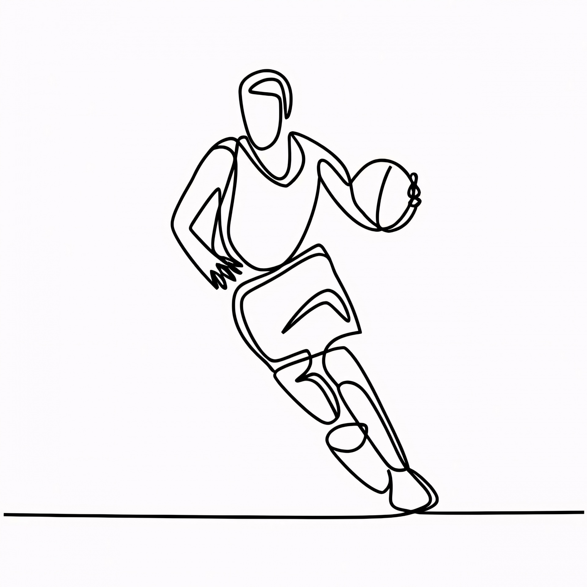 Drawing Of Basketball Player Free Stock Photo - Public Domain Pictures