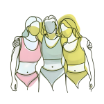 Drawing Of Three Female Friends