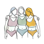 Drawing Of Three Female Friends