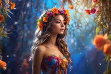 Girl With Flower Wreath