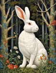 Hare Forest Vintage Illustration