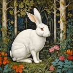 Hare Forest Vintage Illustration