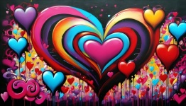 Heart Graffiti Art Illustration