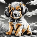 Dog Cartoon Sketch Illustration