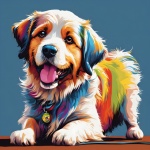 Illustrazione di arte pop art del cane