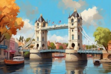 Impressão artística da Ponte de Londres