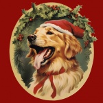 Weihnachts-Hundekranz-Kunst