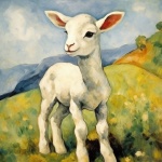 Húsvéti bárány modern művészeti nyomat
