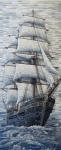 Vintage segelfartyg konsttryck