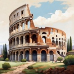 Rome Colosseum kunstprint