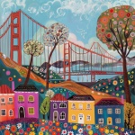 Arte extravagante da Golden Gate Bridge
