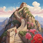 Kinesiska muren konsttryck