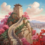Grote muur van China Art Print