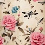 Vintage Floral Pattern Art