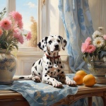 Dalmatian Dog Portrait Art