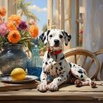 Dalmatian Puppy Portrait Art Print