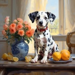 Dalmatian Puppy Portrait Art Print
