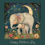 Éléphant pour la fête des mères Carte de