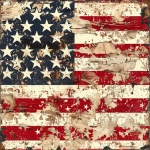 Americká vlajka Vintage Grunge Art
