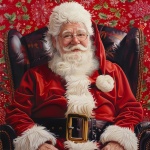 Christmas Santa Claus Portrait Art