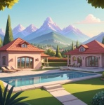 Mountain Villa Illustration