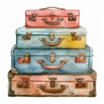 Sztuka bagażu podróżnego w stylu vintage
