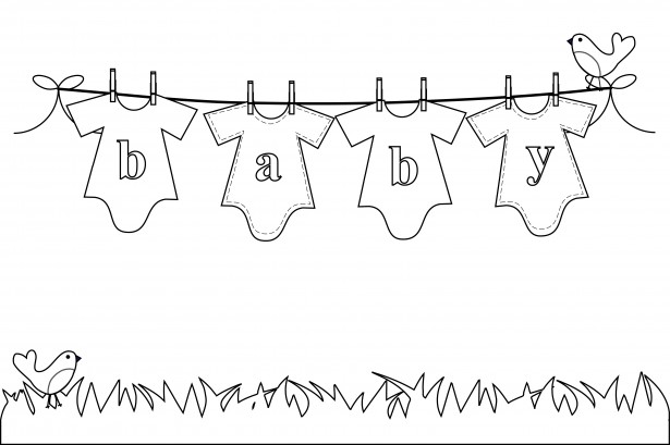 Baby Background Coloring Page Free Stock Photo - Public Domain Pictures