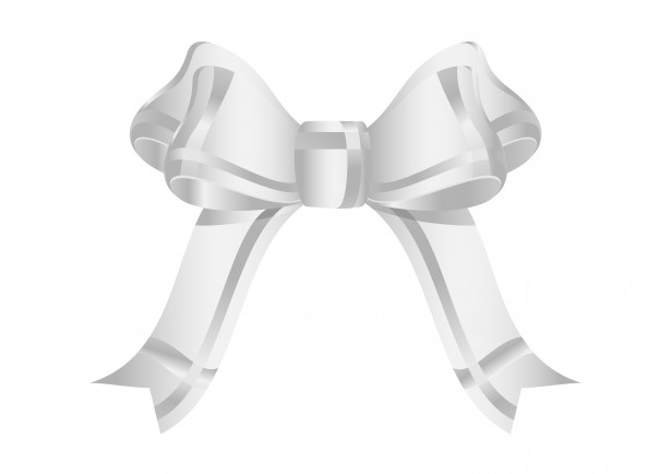 Silver Bow Ribbon, Bow Ribbon, Ribbon, Bow PNG Transparent Image