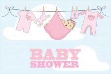 Tarjeta de Baby Shower Chica