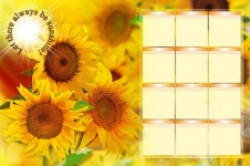 Kalender mit Sonnenblumen