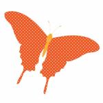 Farfalla arancione Polka Dots