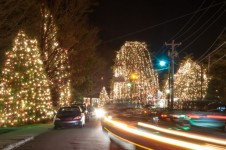 Vánoční město usa v noci