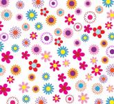 Färgglada Blommor bakgrundsmönster