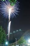 Fireworks At Amusement Park