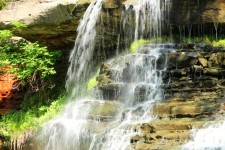 Wald Wasserfall Felsen