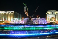 Fountain at night, moscow