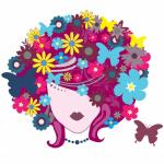 Готическая женщина с цветами