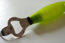 Green bottle opener