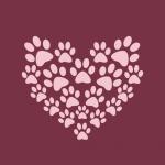 Cuore Paw Print Background
