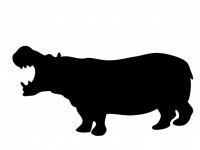 Hippo in Silhouette