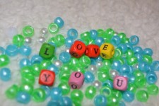 I love you colorful beads fun art