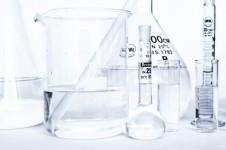 De vidrio de laboratorio