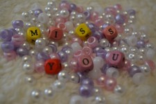 Macro Beads Miss you Colorful Art
