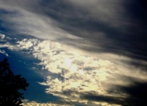 Wedge of streaky cloud